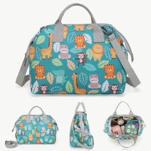 Colorful Animal Print Diaper Bag